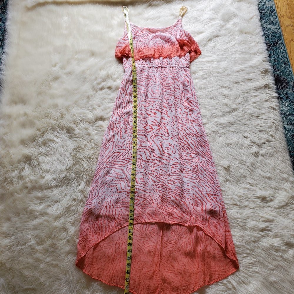 Sanctuary Coral Print High-Low Maxi Dress Size S - Picture 15 of 15